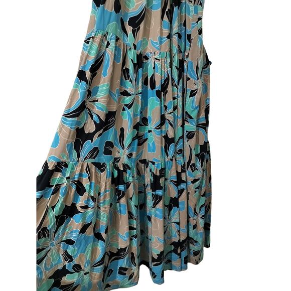 3629) Tommy Hilfiger Floral Halter Maxi Dress Oasis Combo Size XS - Picture 6 of 9